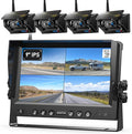 4 Magnetic Solar Wireless Backup Camera HD1080P 9" Loop Recording Monitor by ZEROXCLUB