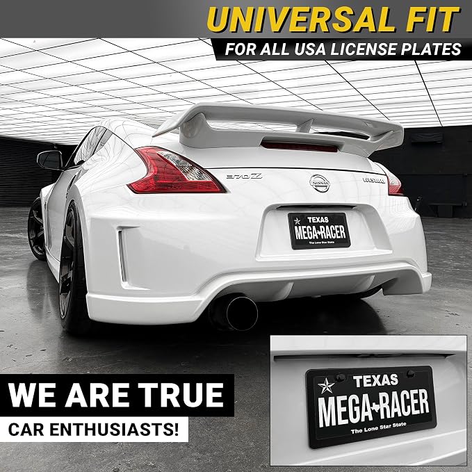 Premium Slim Matte Black License Plate Frame – 1 Pack, Rust-Free Stainless - Image 3