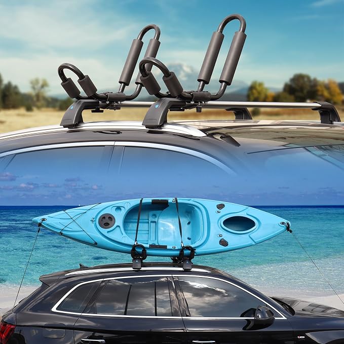 FORWODE Heavy Duty Kayak Roof Rack, 1 Pair J-Bar Kayak Rack - Image 6