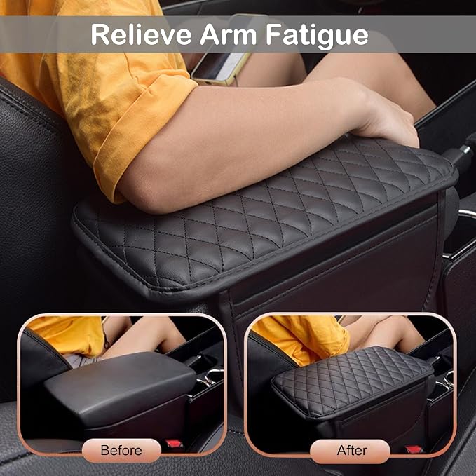 Car Center Console Cover, Upgraded Leather Armrest Seat Box Cover - Image 4