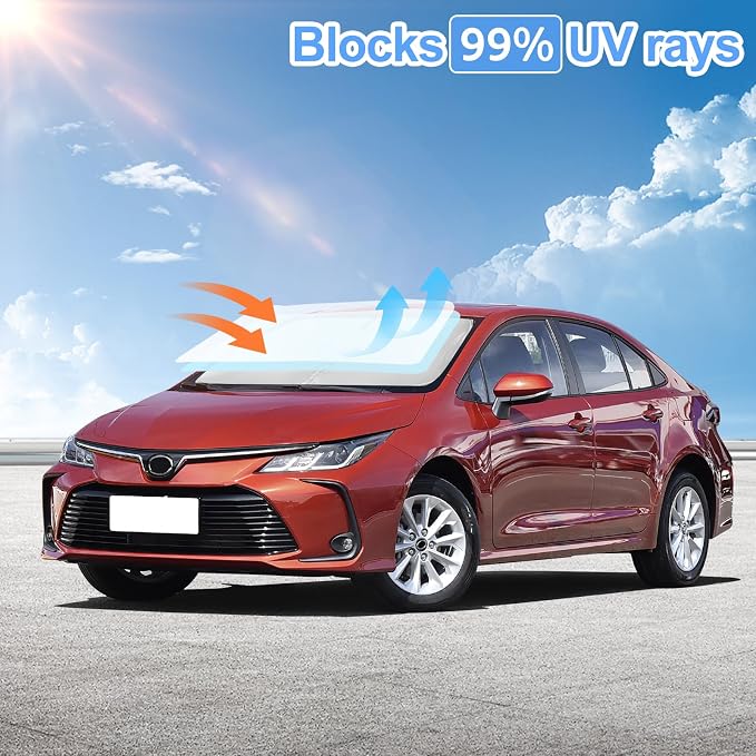 for Toyota Corolla Sun Shade Sunshade Windshield Cover 4-Layers Front Window - Image 2