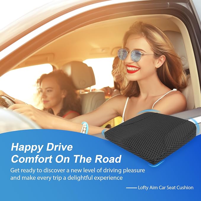 Car Seat Cushion, Comfortable Memory Foam Seat Pillow - Image 2