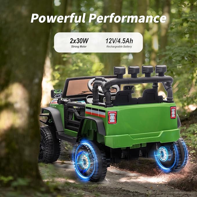 12V Kids Ride on Car Truck, Kids Electric Vehicles Car Ride on Toy w/Remote - Image 2