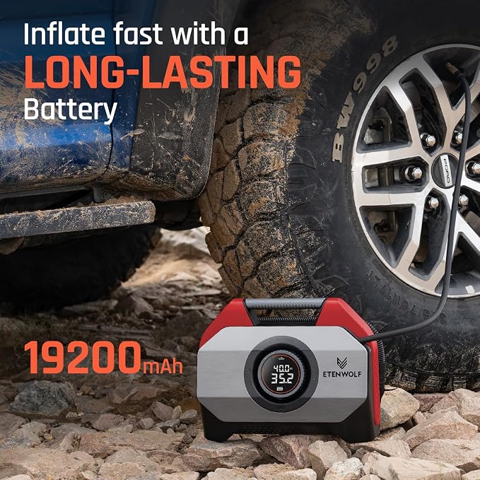 ETENWOLF VORTEX S6 Tire Inflator Portable Air Compressor - Image 3
