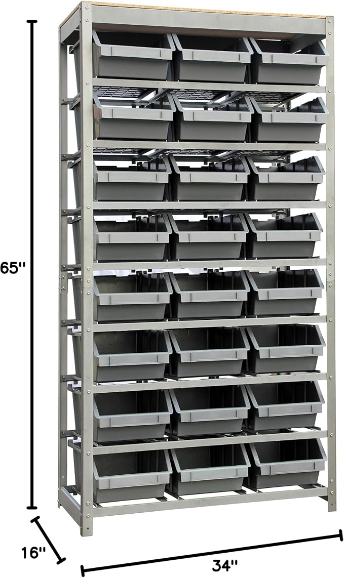 King's Rack Bin Rack Storage System Heavy Duty Steel Rack Organizer Shelving - Image 2