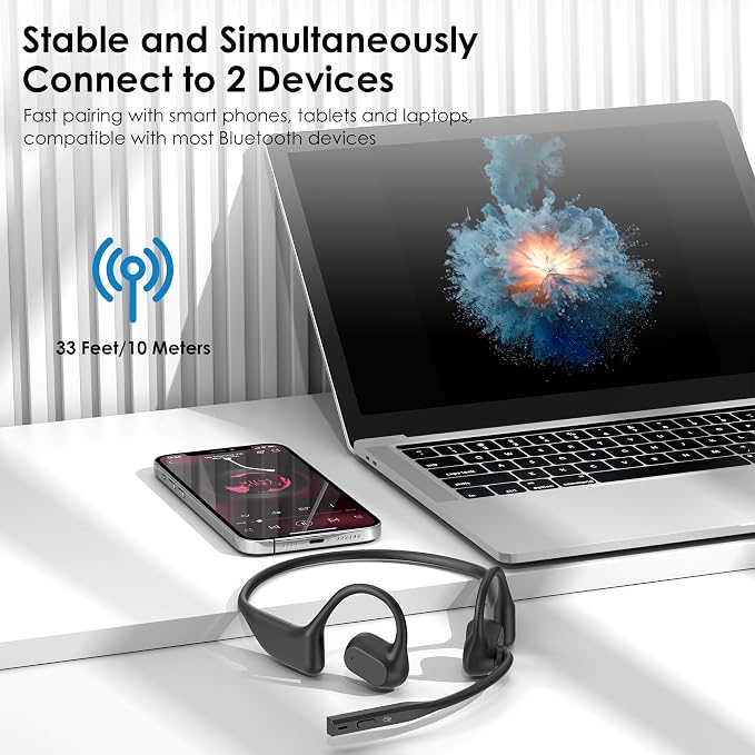Open Ear Headphones with Mic, Wireless Headset - Image 5