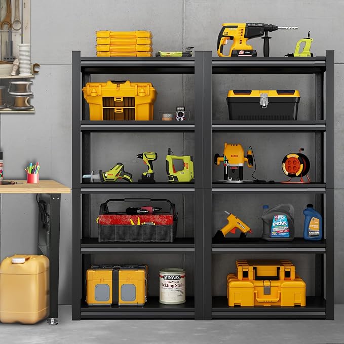 TOPKEY 5-Tier Utility Shelves Garage Storage Shelves, Heavy Duty Metal Storage - Image 2