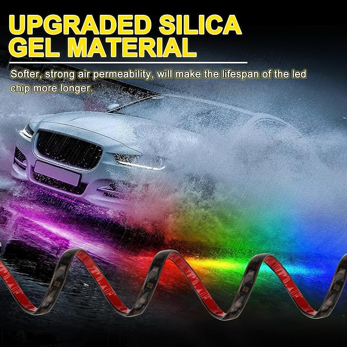 OPP ULITE Car Underglow Light Strip Dream Chasing Color, Upgraded Silicone - Image 4