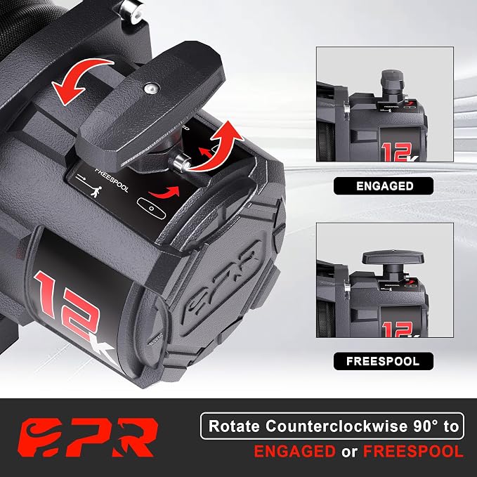 OPENROAD 12000 lb Recovery Winch - Image 3