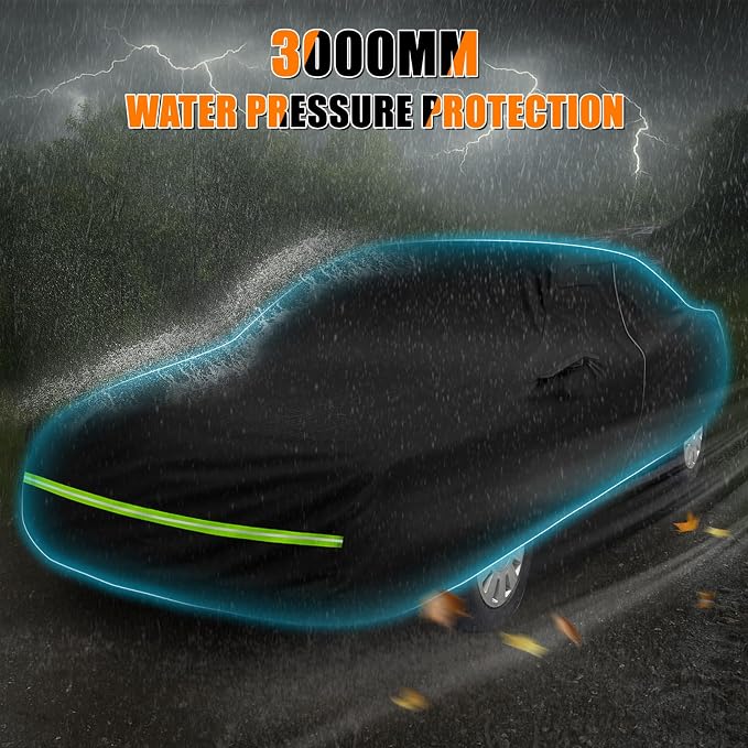 Car Cover Compatible with 1992-2012 Ford Crow Victoria, Custom Fit 300D Oxford - Image 6