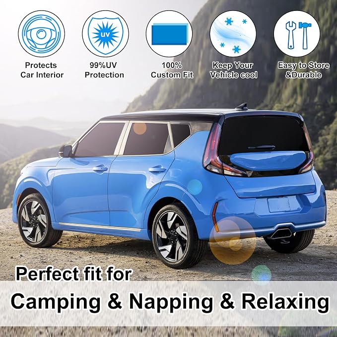 TINGLU Window Shades for Kia Soul 2020-2024 2025 Accessories Car Side Full - Image 6