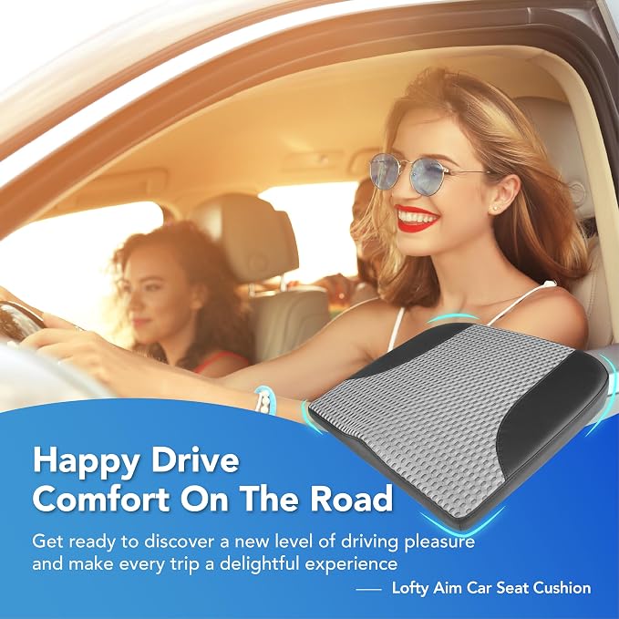 Car Seat Cushion, Comfortable Memory Foam Seat Pillow - Image 2