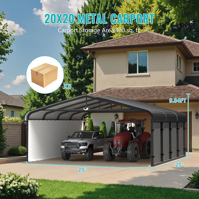 Metal Carport, Car Ports 20x20 Heavy Duty Metal - Image 2