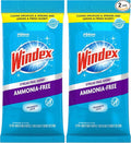 Windex Glass and Surface Ammonia-Free Pre-Moistened Wipes, Crystal Rain Fresh by Windex