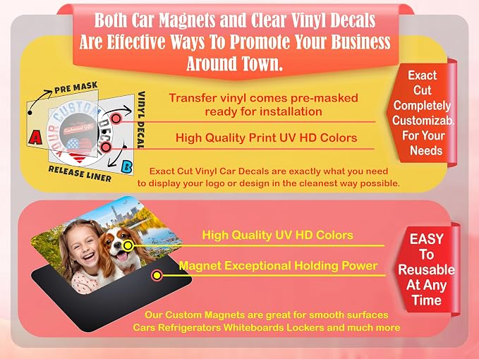 Choose Your Custom Sticker or Magnet ║ ║ Make Your Own Text or Graphic on - Image 2