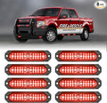HLauto 1200T Emergency Strobe Grille Lights: 8pcs 12 LED Sync Feature Safety by HLauto