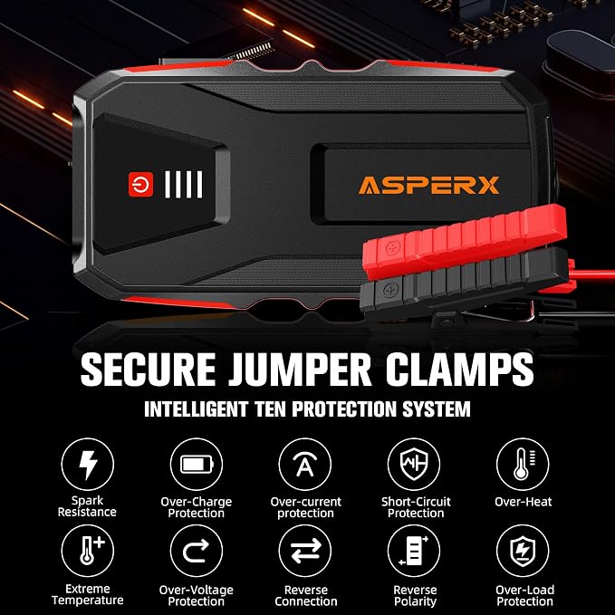 ASPERX 3000A Jump Starter for Car Battery, 12V Portable Jump Box - Image 8