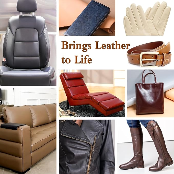 Leather Recoloring Balm Black Leather Dye Vinyl Paint Car Interior Seat - Image 5