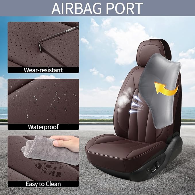 Car Seat Covers Front Seats, Luxury Waterproof Seat Covers, Universal Seat - Image 3