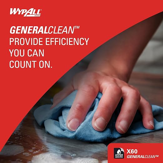 WypAll GeneralClean X60 Cloths Multi-Task Cleaning Wipes, Strong and Absorbent - Image 4