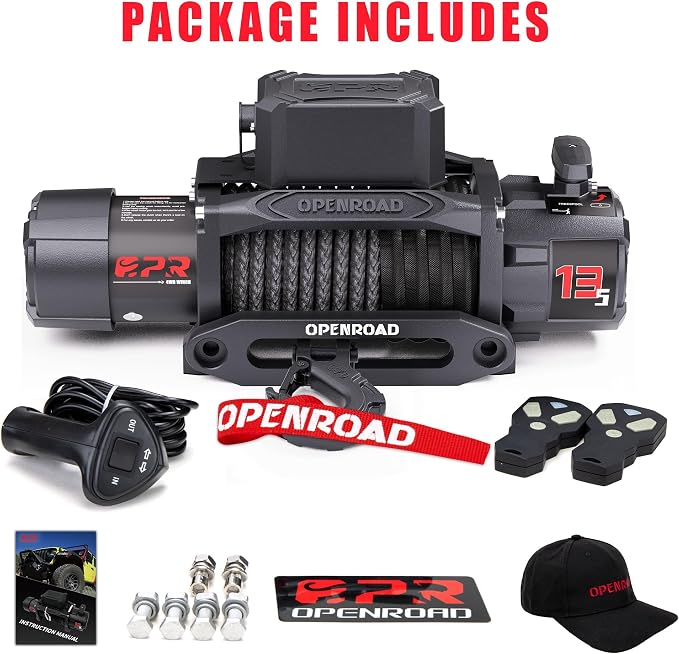 OPENROAD 12000 lb Recovery Winch - Image 6