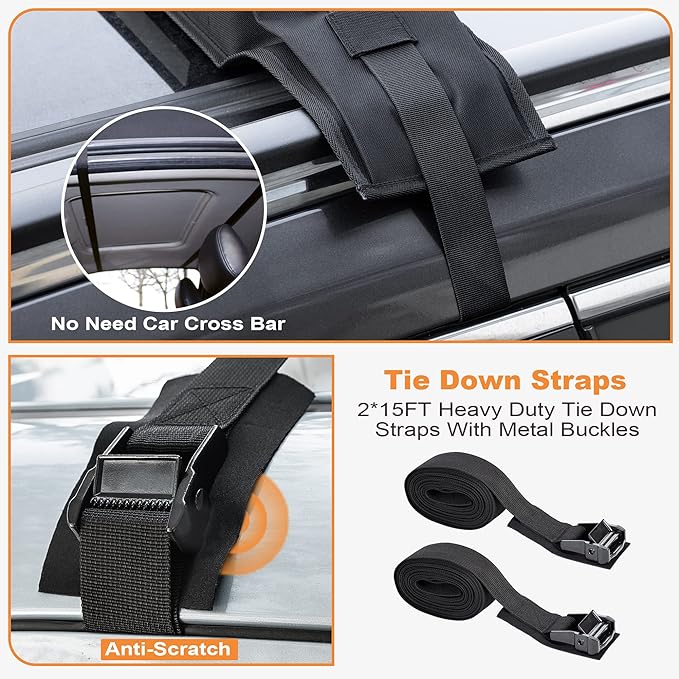 Golkcurx Universal Soft Roof Rack Pads - Image 3