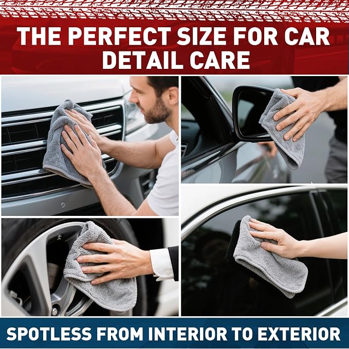 Microfiber Cleaning Cloths Bulk-400 Pack, Ultra Absorbent Wash Cloths, - Image 5