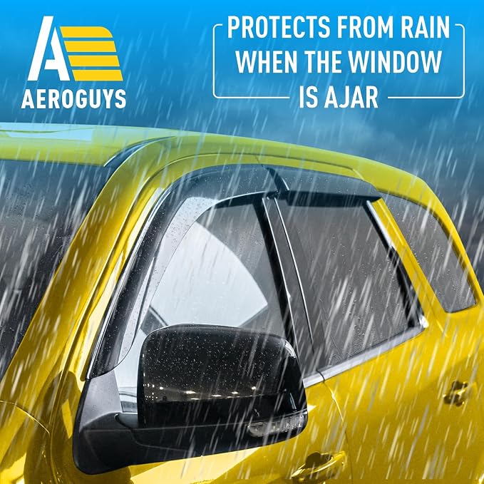 Extra Durable Window Deflectors Tape-On Window Visors Rain Guards Fit - Image 2