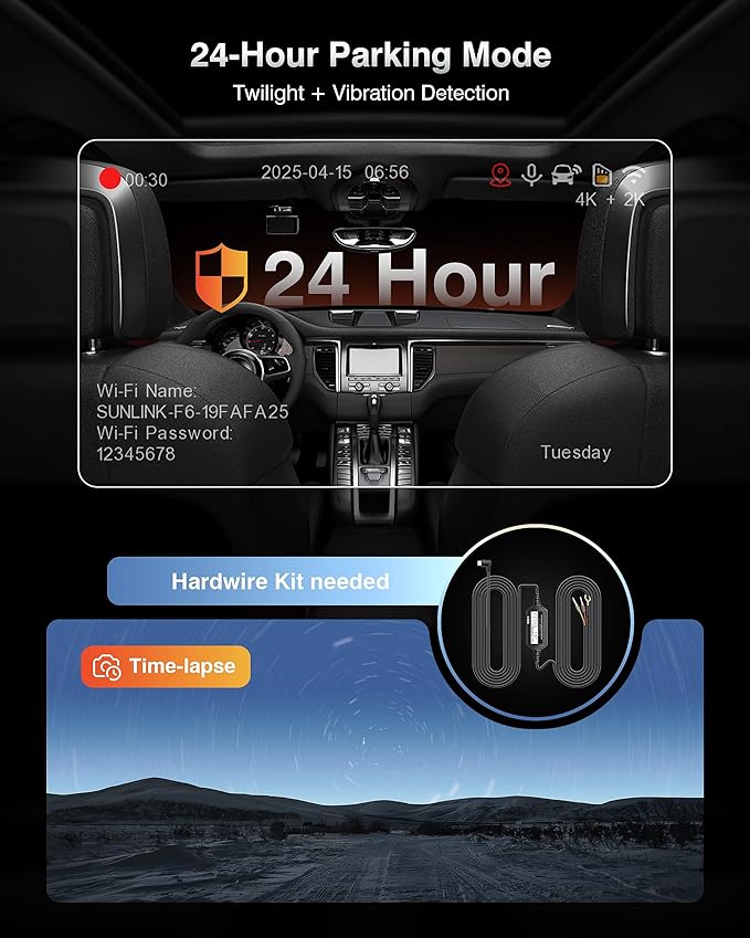4K Dash Cam Front and Rear - Image 6