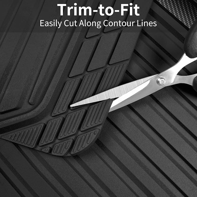 CAR PASS Heavy Duty Rubber Car Mats Metallic, Aluminum Film All Weather Floor - Image 8