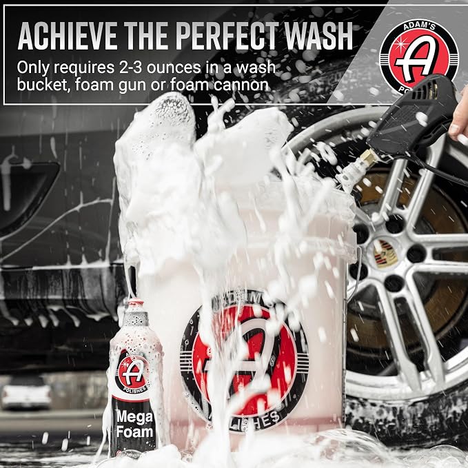 Adam’s Mega Foam Car Wash Soap – pH Neutral, Ultra Concentrated - Image 6