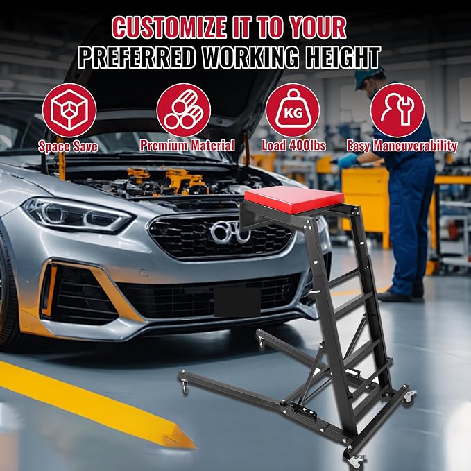HECASA Top Automotive Creeper Easily Access Repair Engines - Image 4