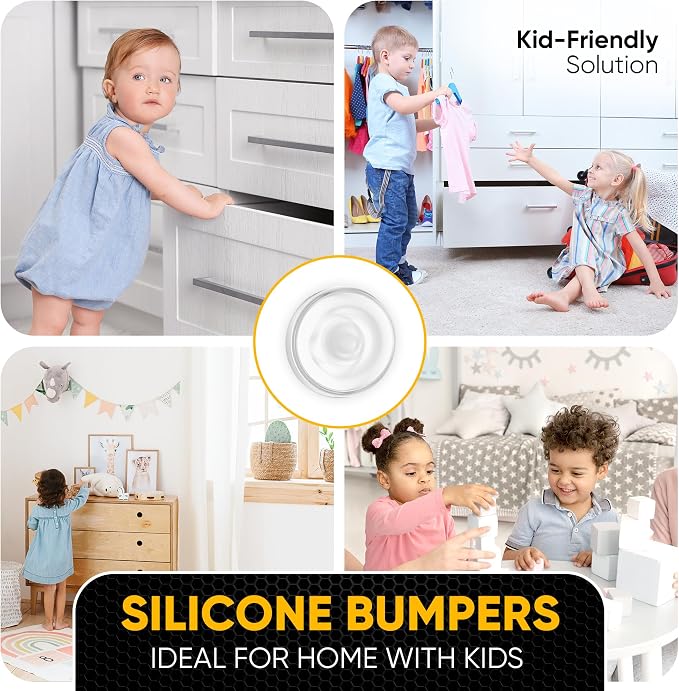 25 Clear Silicone Cabinet Door Bumpers – Self-Adhesive Pads, Quiet Soft Close - Image 7