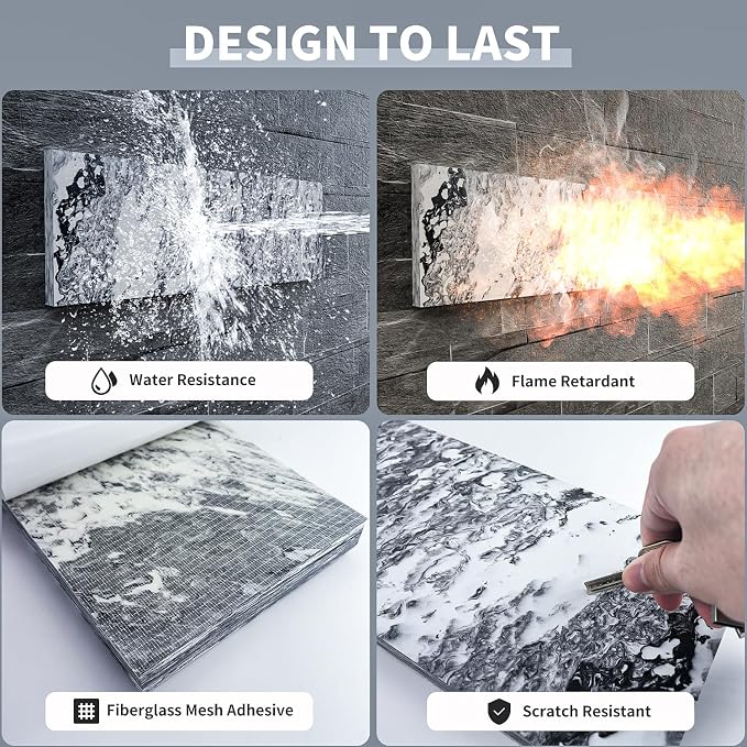GWP02S Marble Grain Garage Wall Protector Car Door Protectors, Parking Stopper - Image 5