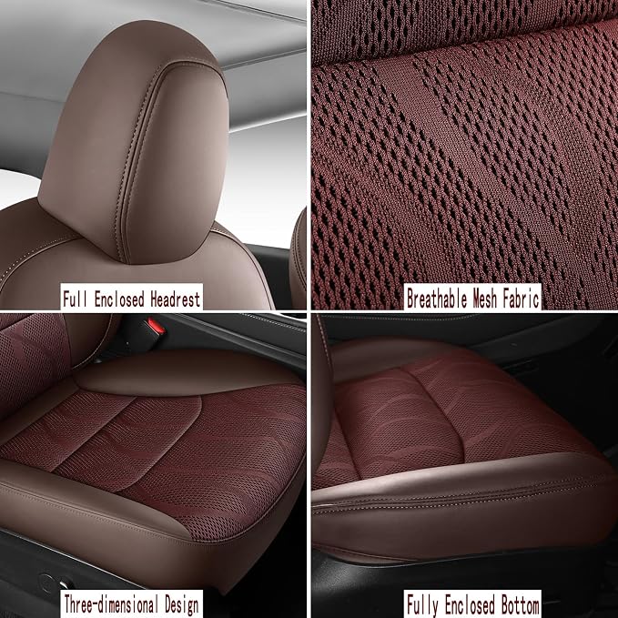 Tesla Model Y Seat Cover Full Set, Faux Leather Tesla Car Seat Cover, Perfect - Image 6
