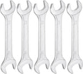 HARFINGTON 5pcs Double Open End Wrench 17mm x 19mm Metric 15 Degree Offset by HARFINGTON