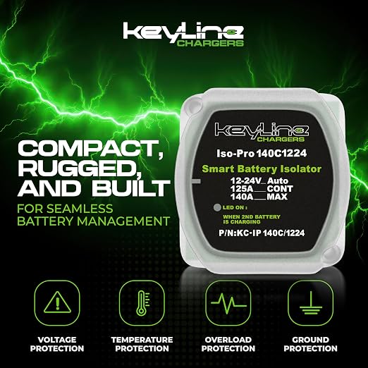 Dual Battery Isolator Kit 12V - 140 Amp Multi-voltage 12v or 24v Kit - Image 3