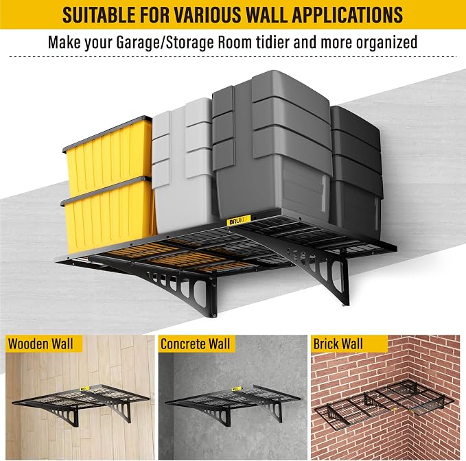 2x3ft Adjustable Rail Wall Garage Storage Shelf, Tool Room, Supermarket Wall - Image 7