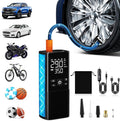 Tire Inflator Portable Air Compressor – Dual Power Mode, Built-in Battery & 12V by Evjeal