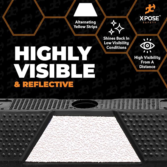 Xpose Safety 48" Heavy Duty Rubber Parking Stopper – 10 Pack Wheel Blocks - Image 4