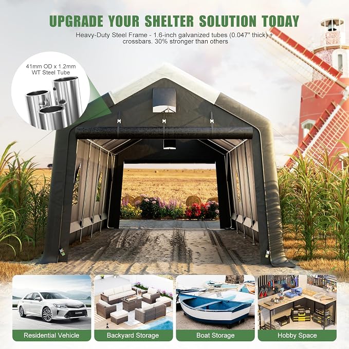 Carport Canopy 12x20FT Heavy Duty - Image 4