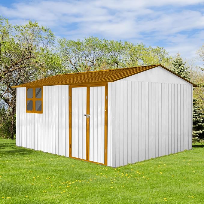 Outdoor Storage Shed, 12X10 FT Metal Garden Shed - Image 6
