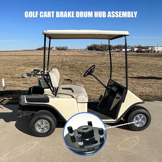 Golf Cart Brake Drum Assembly Kit Compatible - Image 2