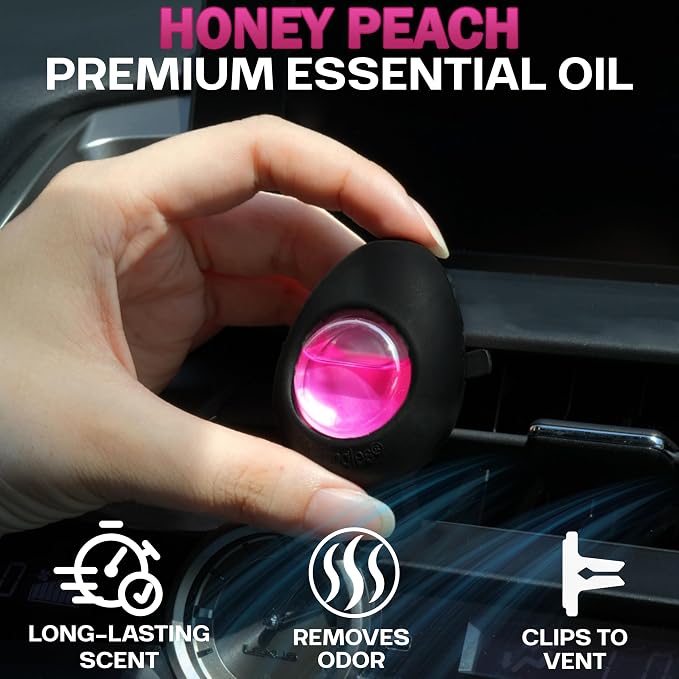 Air Jungles Car Air Freshener Vent Clip 3 Count, Honey Peach Scent, 4 ml Each - Image 5