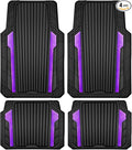 CAR PASS Heavy Duty Rubber Car Mats Metallic, Aluminum Film All Weather Floor by CARPASS