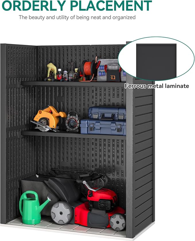 YITAHOME 2-Piece Metal Storage Shed Shelves - Image 3