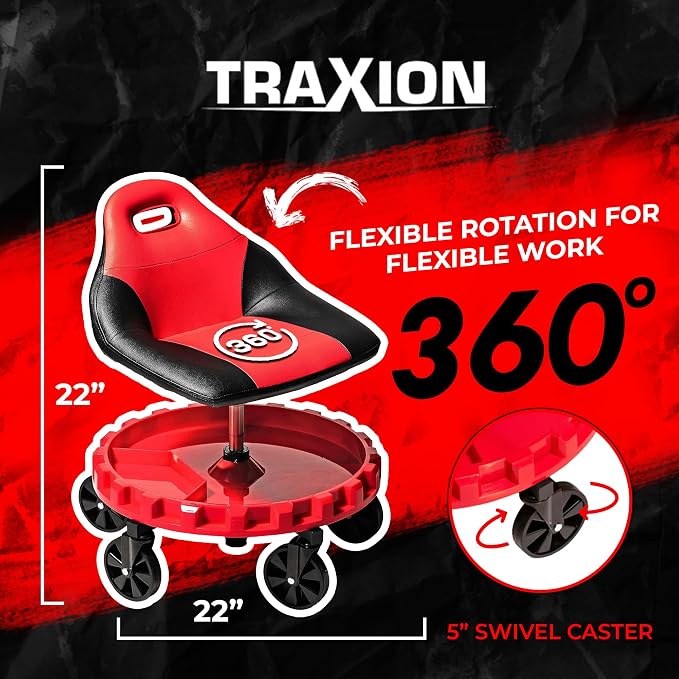 Traxion 2-700 ProGear Mobile Rolling Gear Seat W/Equipment Tray and Five - Image 2