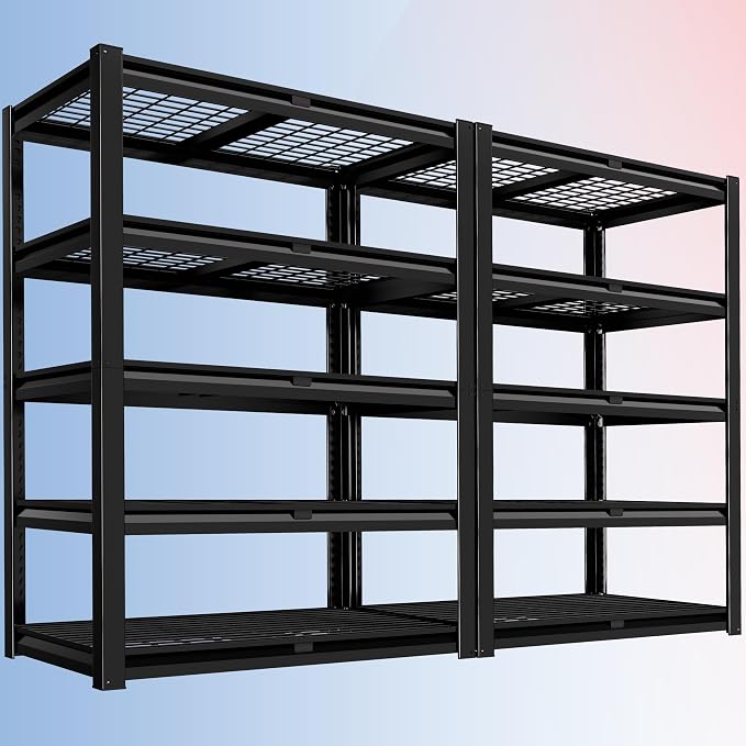 PrimeZone 36" W Heavy Duty Garage Shelving 5 Tier Heavy Duty Storage Shelves by PrimeZone