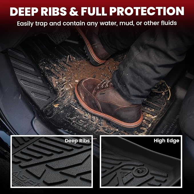 LASFIT Floor Mats for Ford F-150 2011-2014 SuperCrew Carpet Floor Front Row - Image 4