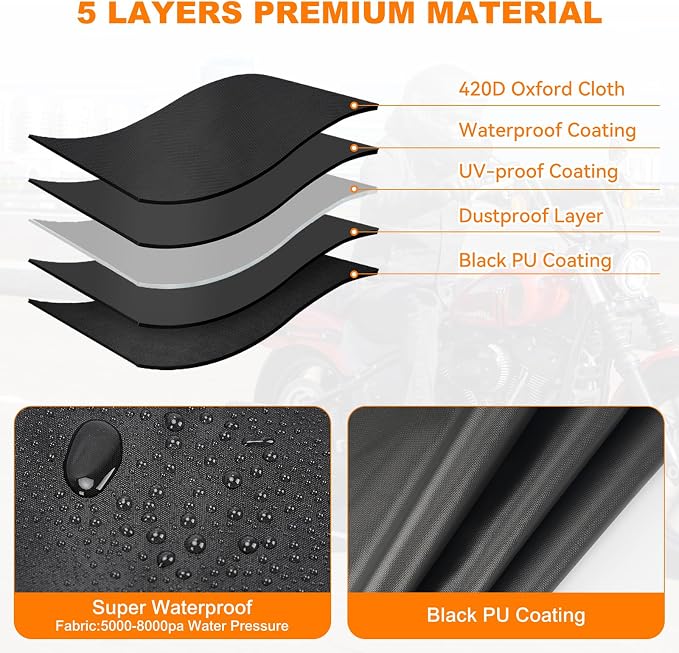 420D Motorcycle Cover for Sport Model Harley Davidson Sportster S, Sporster 883 - Image 5
